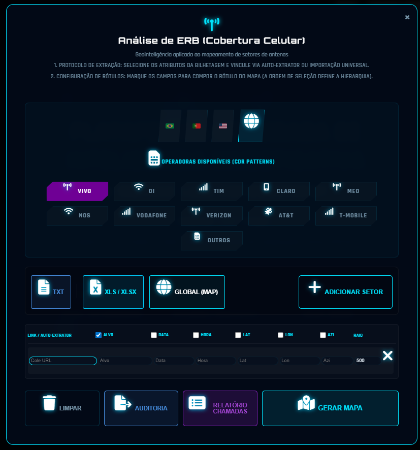 Protocolo de Extração ERB Modal
